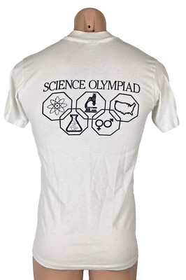 Vtg 90s SCIENCE OLYMPIAD Olympics Chemistry competition t-shirt Nerdy Dork sz S