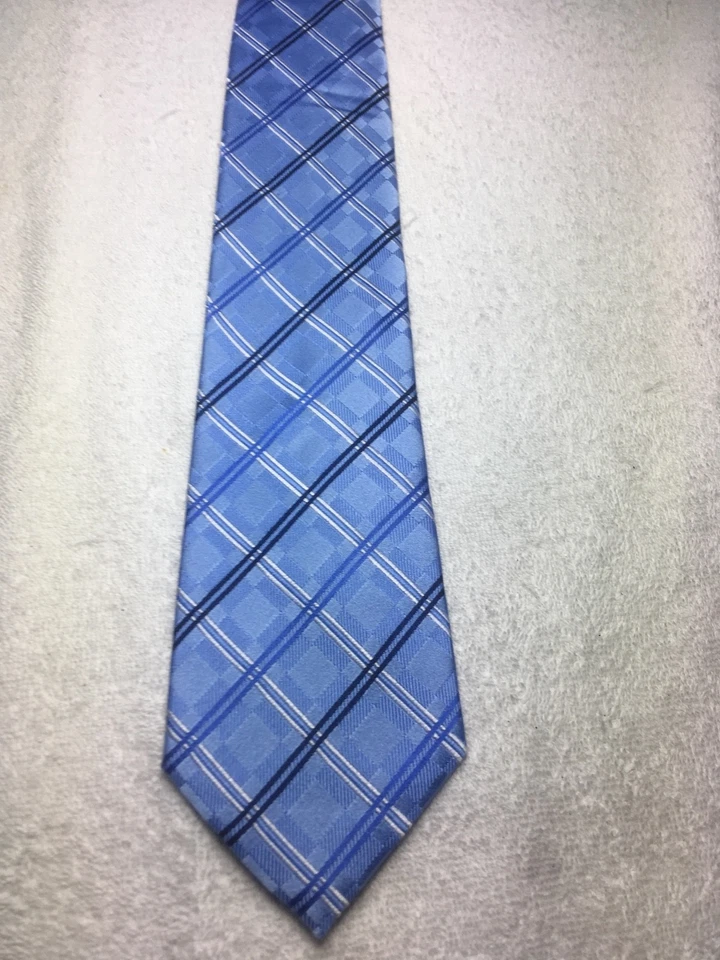 CORBATA HOMBRE GEOFFREY BEENE RAYAS AZULES Y BLANCAS 3,75 X 61 Foto 2 de 4