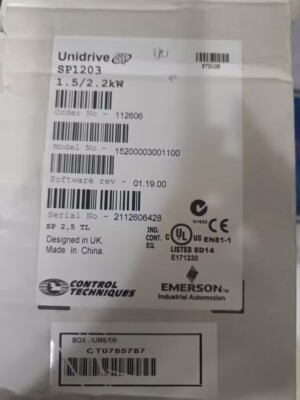 1PC New Emerson Nidec Control Techniques Unidrive SP1203 Inverter Fast Ship