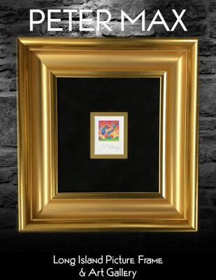 Peter Max Pencil Signed 2003 Cosmic Flyer with Sun Lithograph Custom Framed