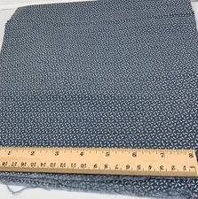 Vintage Oakhurst Textiles Blue Small Flowers Calico Cotton Fabric - 43” x 18”