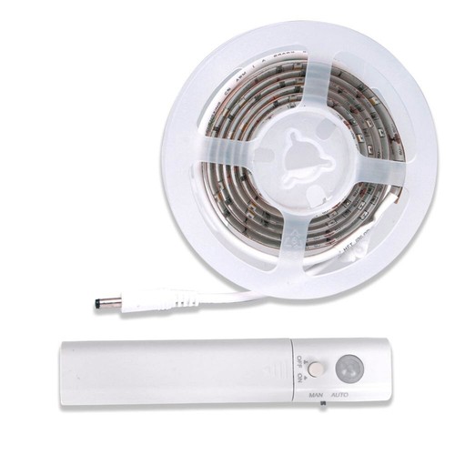 1 MT STRISCIA LED CON SENSORE DI MOVIMENTO LUCE BIANCA 6000K ARMADI LETTO - Foto 2 di 5