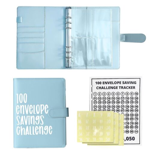 100 Envelope Challenge Binder A5 Budget Binder Save $5050 52 Weeks Blue