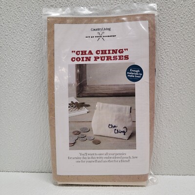 Country Living DIY At Your Doorstep - Cha Ching Coin Purse Sewing Kit