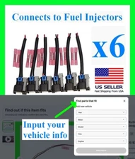 x6 fits Chevy Ford Dodge Fuel Injector Connector Pigtail Plug Wiring Harness 6