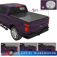 Lock Tri-fold Tonneau Cover Black For 2015-2019 Chevy Colorado Canyon 5ft Bed