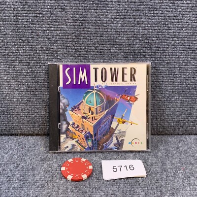 Sim Tower PC Games CIB VGC Video Game Retro Play 1994-1995 The Vertical Empire