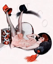 ANTIQUE 1920'S REPRO PHOTOGRAPH PRINT ART DECO NOUVEAU BEAUTIFUL WOMAN # 25