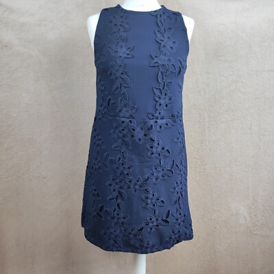 Warehouse Womens Navy Dress Eyelet Lace Shift Style Size UK 10 Mini Length | eBay Warehouse Womens Navy Dress Eyelet Lace Shift Style Size UK 10 Mini Length | eBay