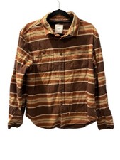 Katin Sierra Flannel Button Down Long Sleeve Shirt Men's Size Medium Brown