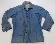 Rare Vintage LEVI S Orange Tab Button Front Denim Jean Jacket Coat 70s 80s Blue