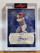 Yadier Molina 2024 Leaf Decadence ENCASED Baseball Auto card #’d 4/4 JERSEY #