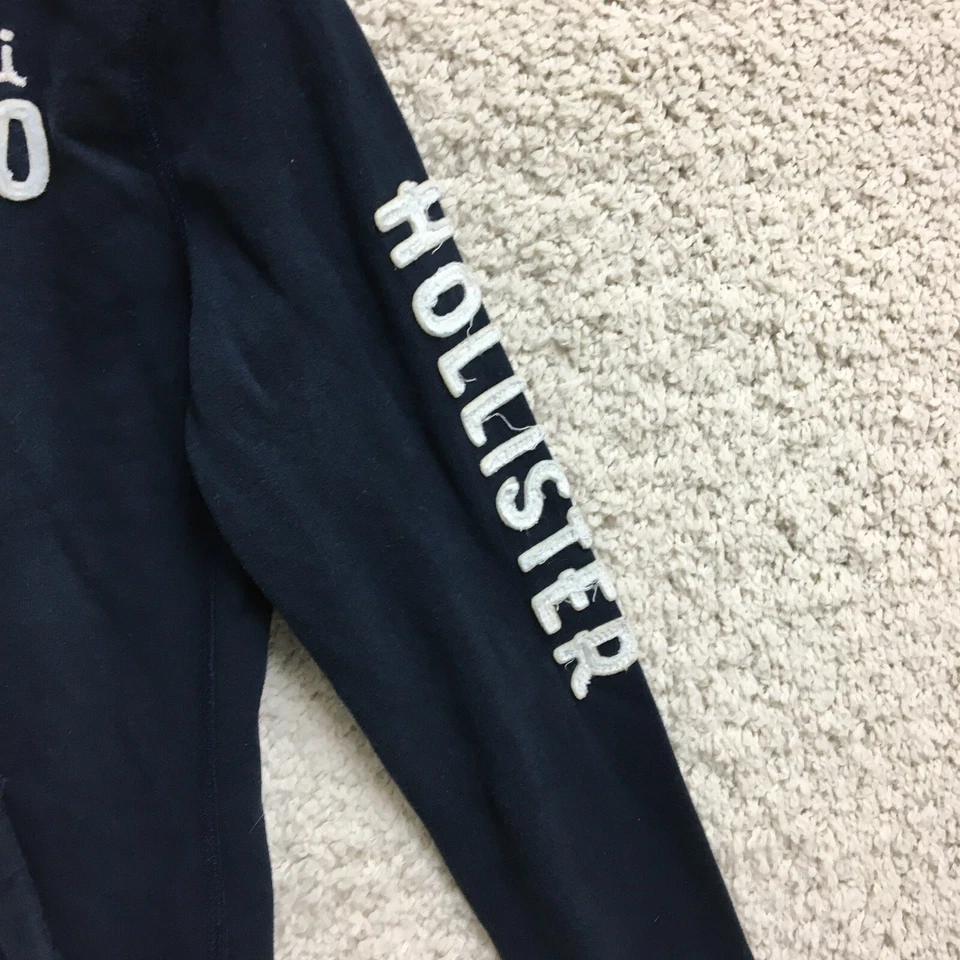 Hollister Sudadera con Capucha Mediana Juvenil Azul Cremallera Completa Sudadera Atlética Informal Niños M Foto 3 de 4