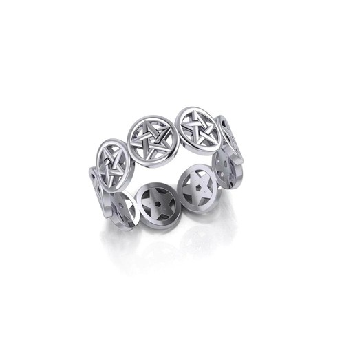 Enneagram Triquetra 925 Bague en Argent Fin Thérapeutique Spirituel
