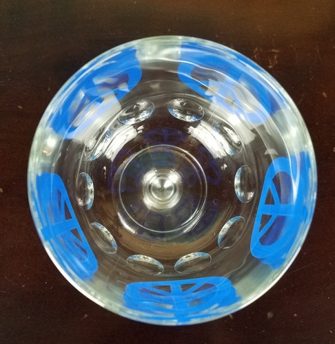 Vintage Peace Sign Goblet (Heavy Glass 6in) - Picture 2 of 2