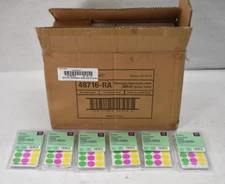 Lot of 72 Rite Aid Home Color Coding Neon Labels Packs 3/4" x 3/4" Self Stick