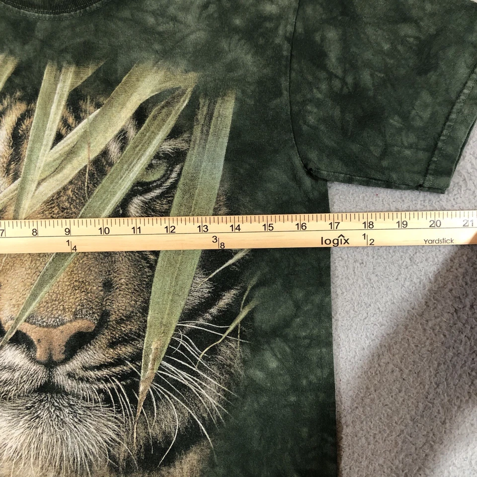The Mountain Los Angeles Zoo Camiseta Niños L Verde Tie Dye Tigre Foto 3 de 4