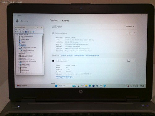 HP ProBook 650 G2 i7-6600U 2.60GHZ 8GB 256GB M3 15.6" Led wifi/BT/FP/Cam Win11 H - Afbeelding 9 van 10