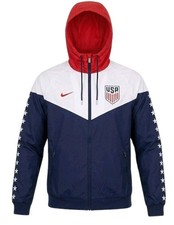 Rare Nike USA Soccer Windrunner Jacket Men's M Red White Blue Stars 2018 USMNT