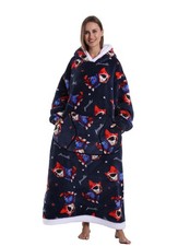 Long Oversized Blanket Hoodie,Hooded Wearable Blanket with Sleeves for and Me...