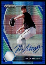 2021 Panini Prizm Draft Picks Carolina Blue Hyper #2 Ryan Murphy Auto Le Moyne