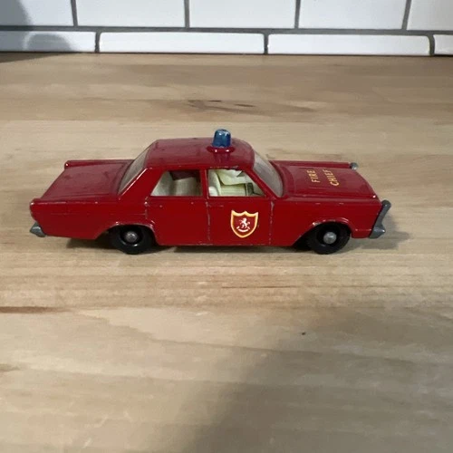Vintage Matchbox Lesney No. 59 Ford Galaxie Fire Chief Car