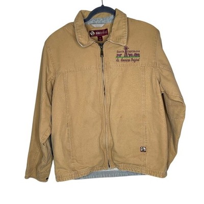 Dri Duck Jacket Mens M Tan Canvas Trekker Santa Gertrudis Bull Embroidered Work