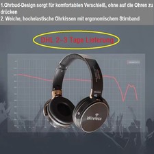 Bluetooth Kopfhörer Over Ear Kabellos Kopfhörer HiFi Stereo Wireless Headset DHL