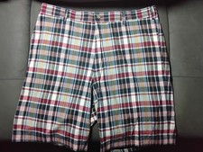 Vintage Plaid 100 Cotton Preppy Shorts Mens Size 34 Excellent