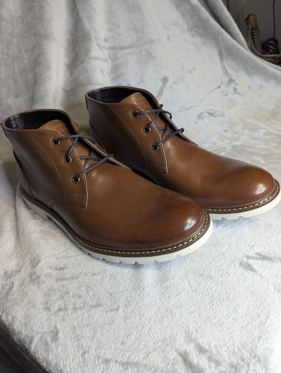 Rockport Sharp & Ready Chukka Leather Men Boots 9.5M Lace up  display picture 1