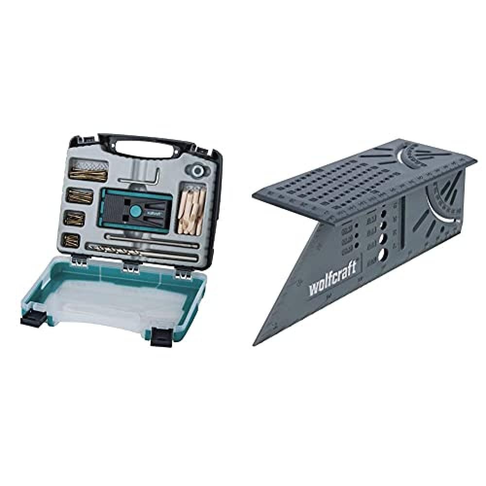 Wolfcraft 4642000 - Set "Undercover Jig" per fissaggio con viti, Nero/Verde & 52