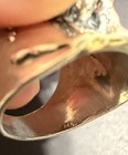 Handcrafted Sterling Silver  Statement Cocktail Ring Cream Round 7 — photo 4