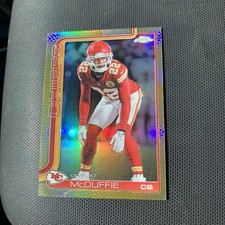 2025 Topps Chrome Trent Mcduffie Football /50 Gold Kansas city chiefs
