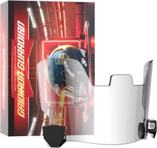 Clear Football Visor, Lightweight Polycarbonate Lens, Scratch-Resistant & Univer