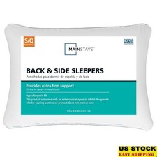 Extra Firm Antimicrobial Bed Pillow Back Side Sleepers Hypoallergenic Support US