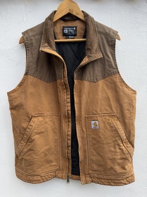 Carhartt Rugged Flex Canvas Weste Gr. M Brown / Dark Brown OV6433-M - Gut