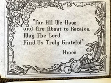 Tri-Chem Ready to Paint Liquid Embroidery 2917 DINNERTIME BLESSING Prayer COL