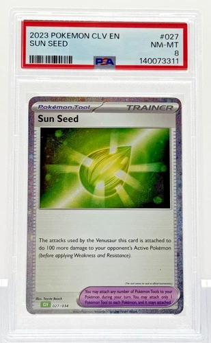 Sun Seed (2023) Pokémon 027/034 – TCG Classic Venusaur Deck Holofoil – PSA 8