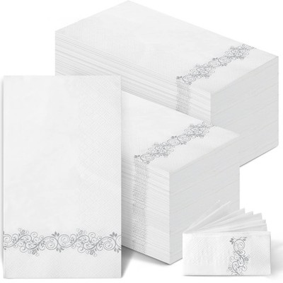 200 Pack Disposable Hand Towels Bathroom Napkins Decorative Guest Towels Soft...
