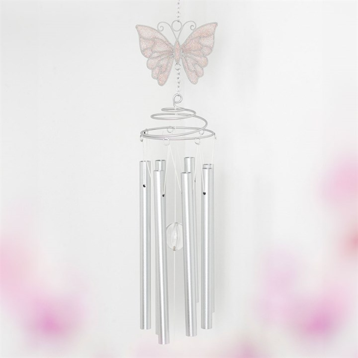 White Butterfly Outdoor Indoor Windchime