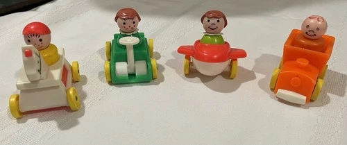 VTG Fisher Price Little People 4 Nursery Ride Vehicles 4 Kids Horse Train Plane