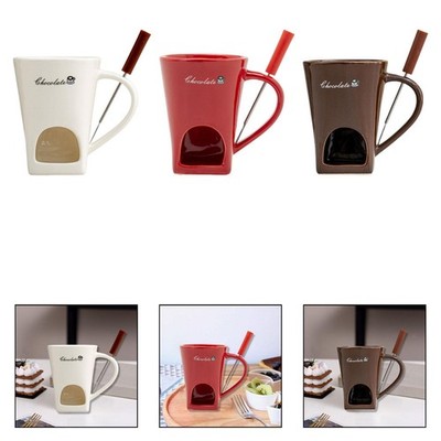 Mug à fondue au chocolat, tasse à faire fondre le chocolat pour desserts au