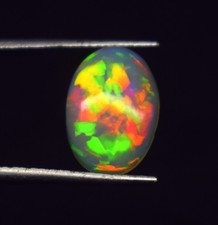 Natural Ethiopian Opal Cabochon: Multi Fire Opal Gemstone for Jewelry Making