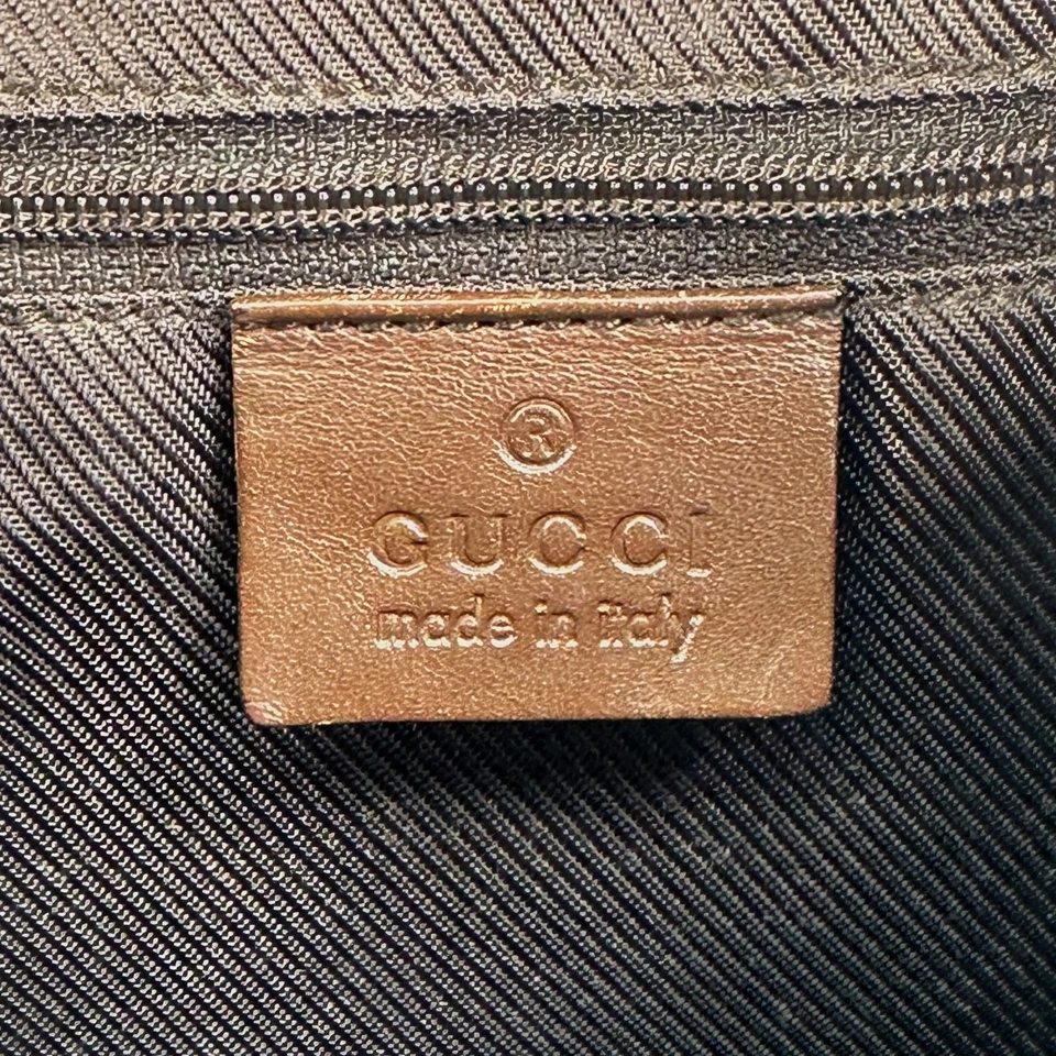 GUCCI GG холст кожаный наплечная сумка коричневый Hobo один ремень - Изображение 2 из 4