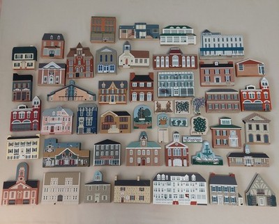 The Cat s Meow Village Buildings by Faline 1990s Landmark Houses Shops Lot of 49