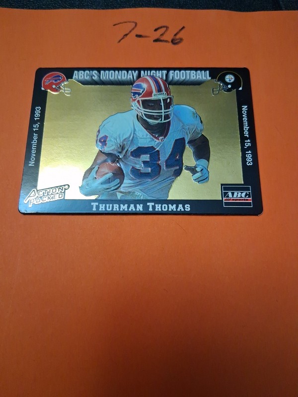 1993 Action Packed Monday Night Football - Thurman Thomas #43
