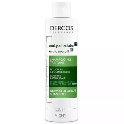 Vichy Dercos Anti Schuppen Shampoo Flocken normales fettiges Haar Kopfhaut juckt - 200ml