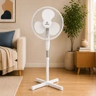 16" Pedestal Fan 3 Speed Oscillating Adjustable Height Standing Floor Fan