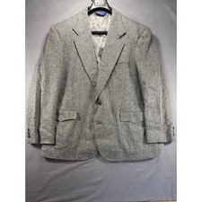 Pendleton Mens Tweed Blazer Sport Coat Wool Blend Grey Size 48