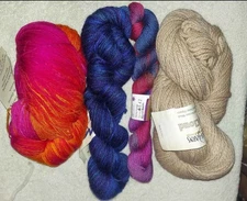 Superwash Merino Wool Mohair Alpaca New 3 Skeins Lot